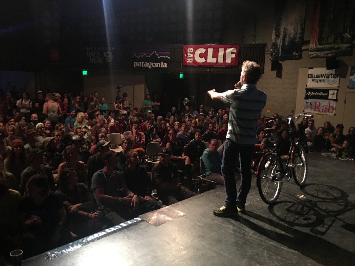Timmy O'Neill on stage during evening events