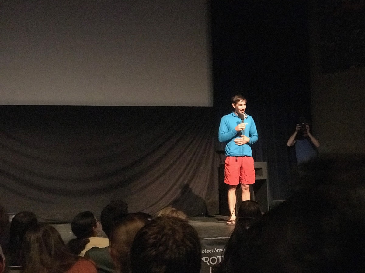 Alex Honnold on stage