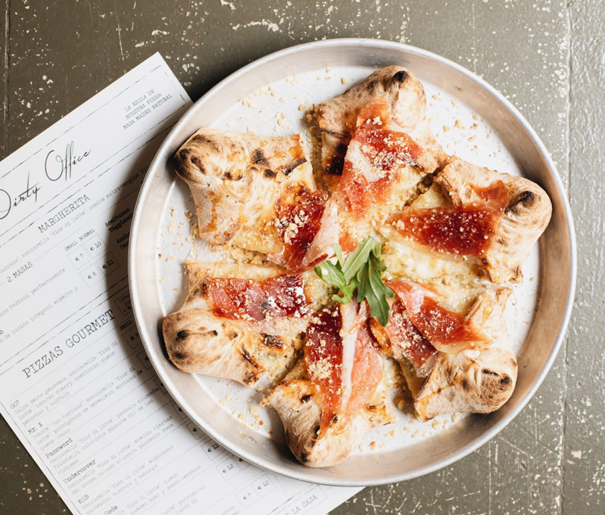 Gourmet pizza from The Doping Club in Barcelona, Spain
