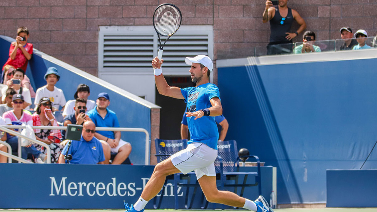 US Open Tennis Championships, Practice, New York, USA - 22 Aug 2019 Novak Djokovic during open training