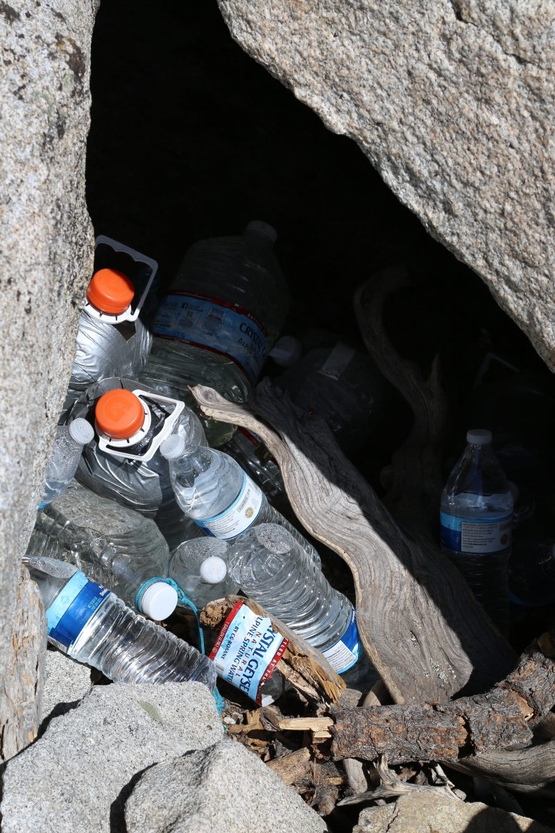 A Cave full of water bottles