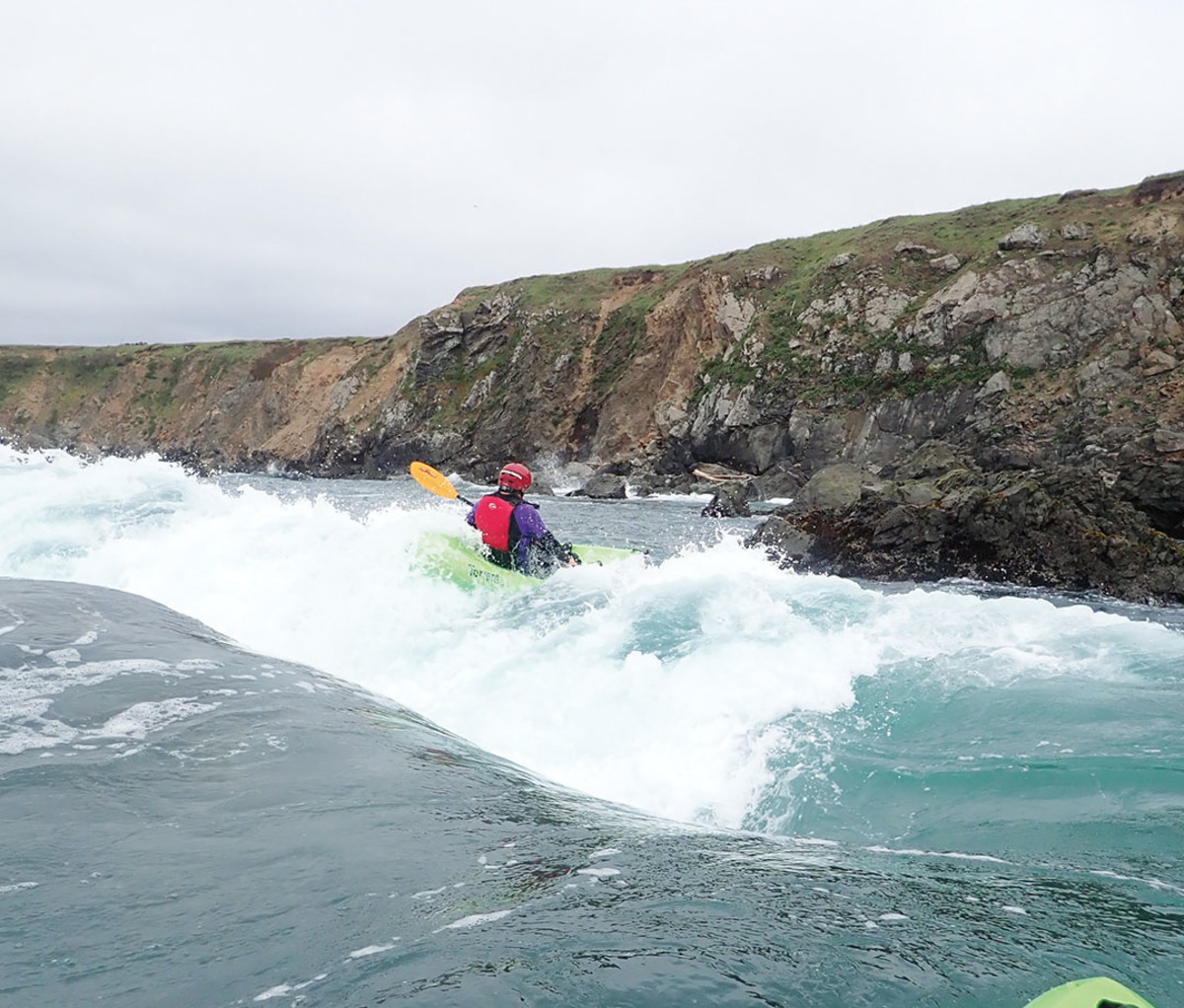 Ocean white­ water kayaking.