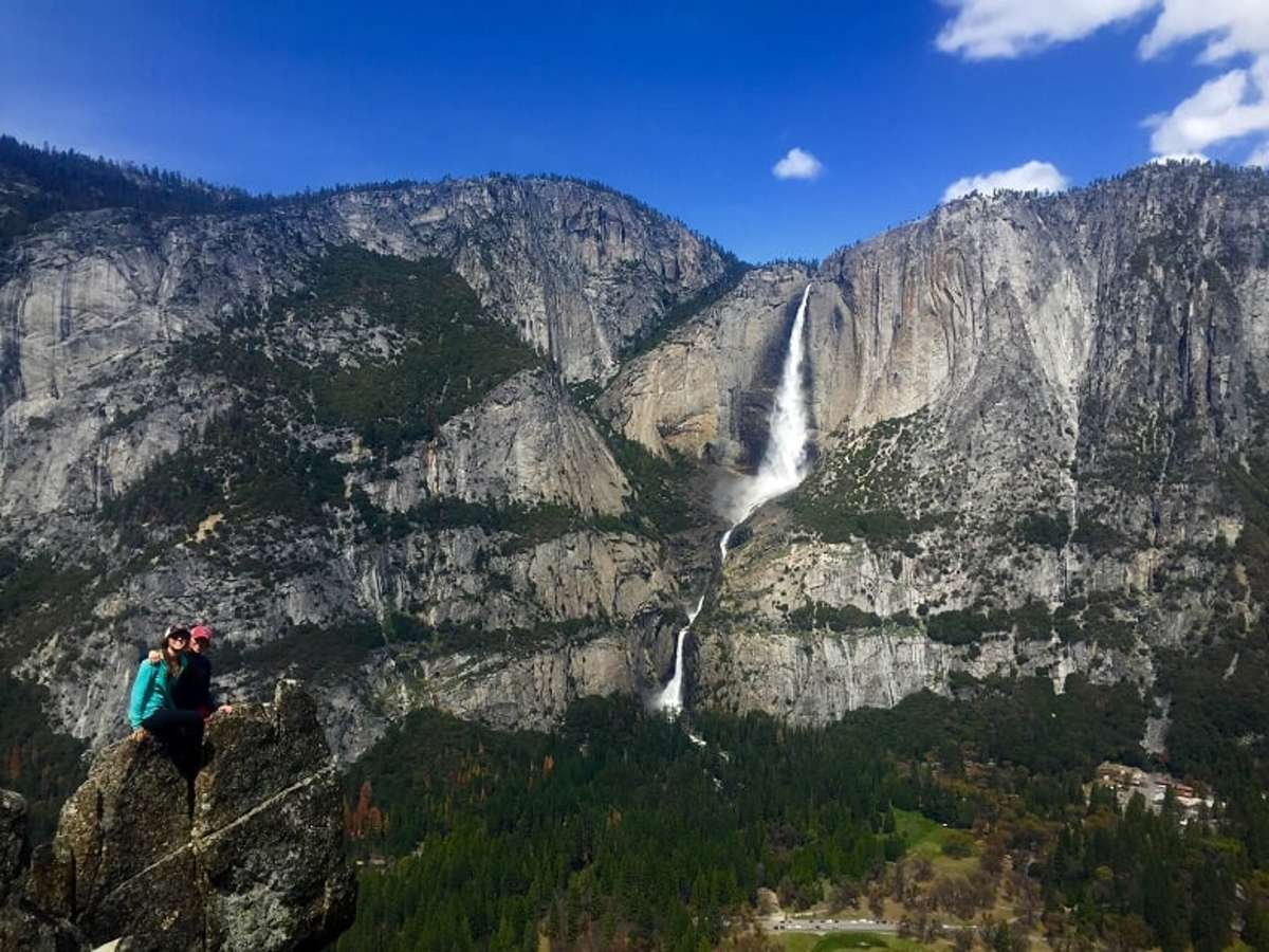 Lauren and Alexa taking in the views off of Four Mile Trail in Yosemite