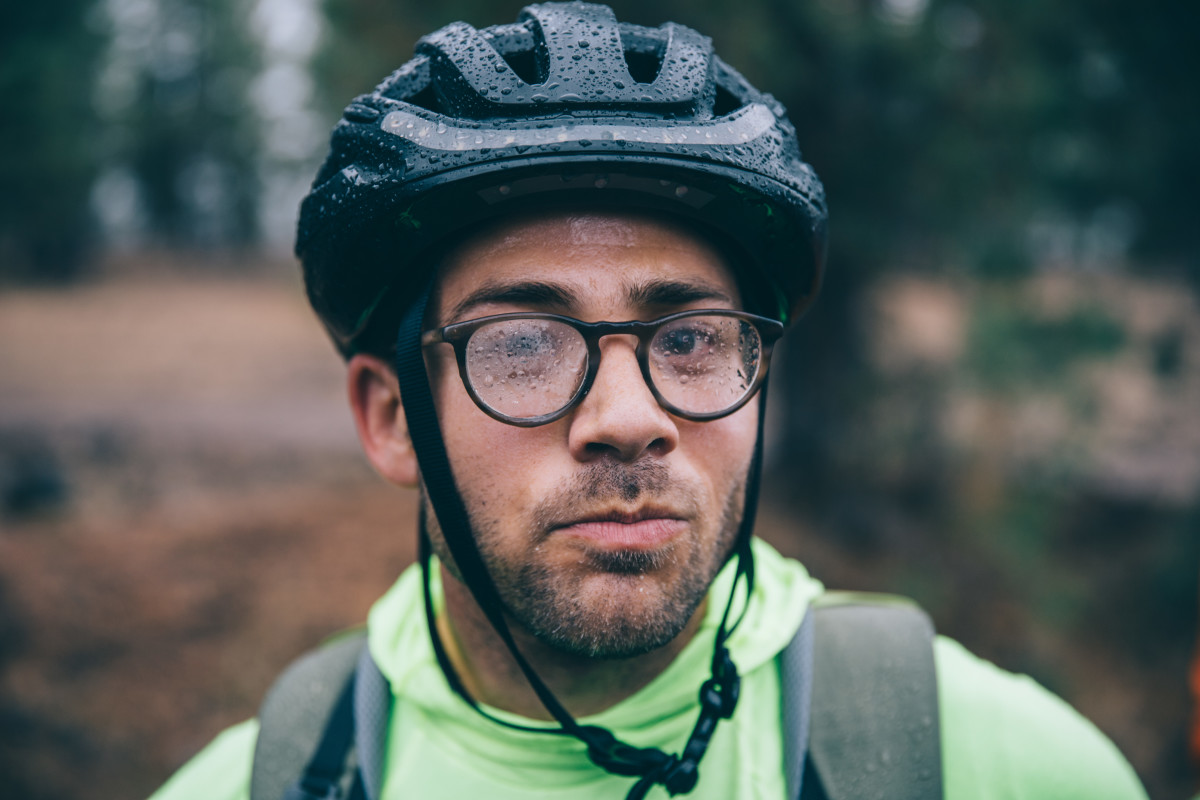 Biking in the rain