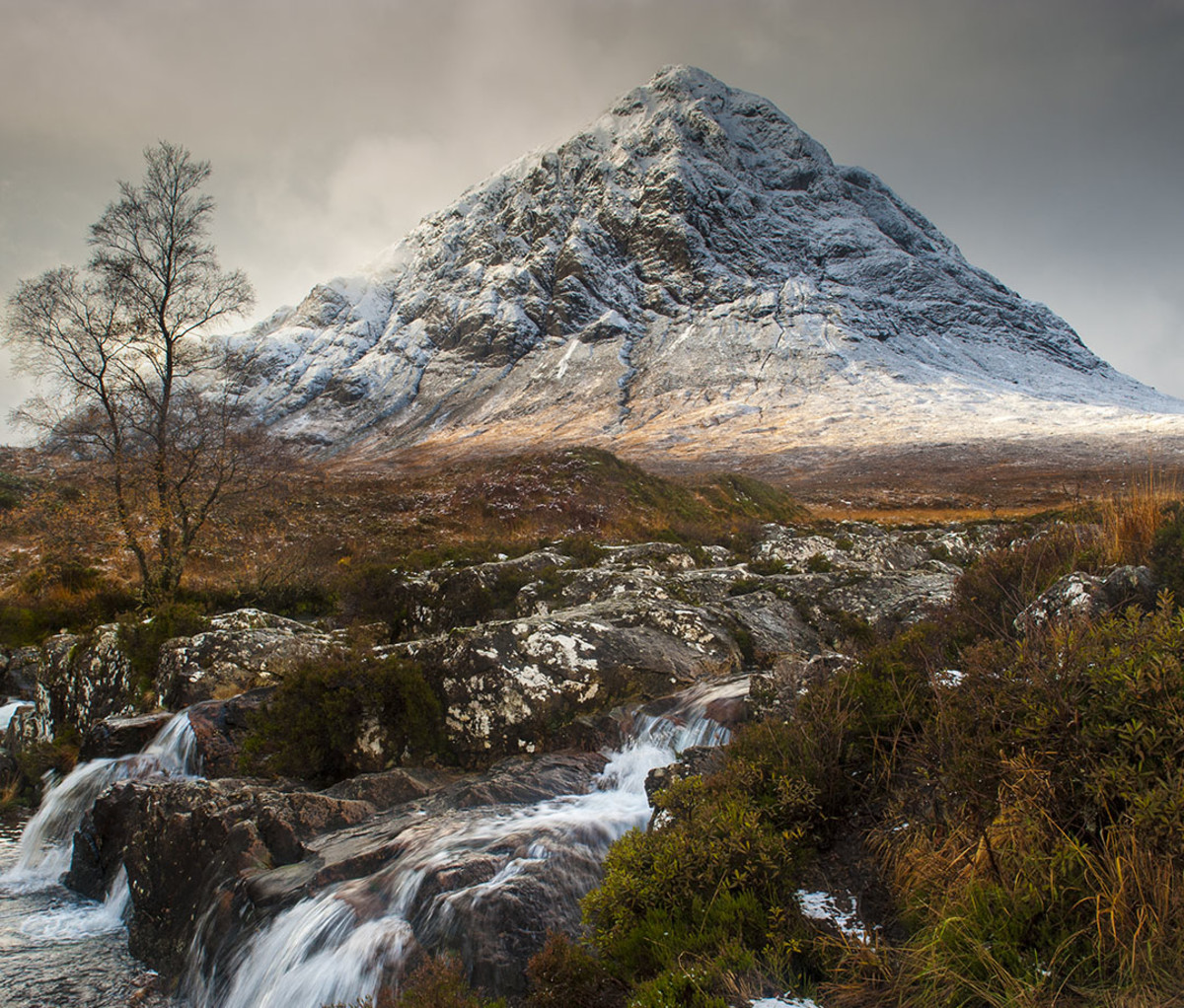 Buachaille Etive Mor above Rannoch Moor in Glencoe in the Lochaber region of Scotland's Highlands