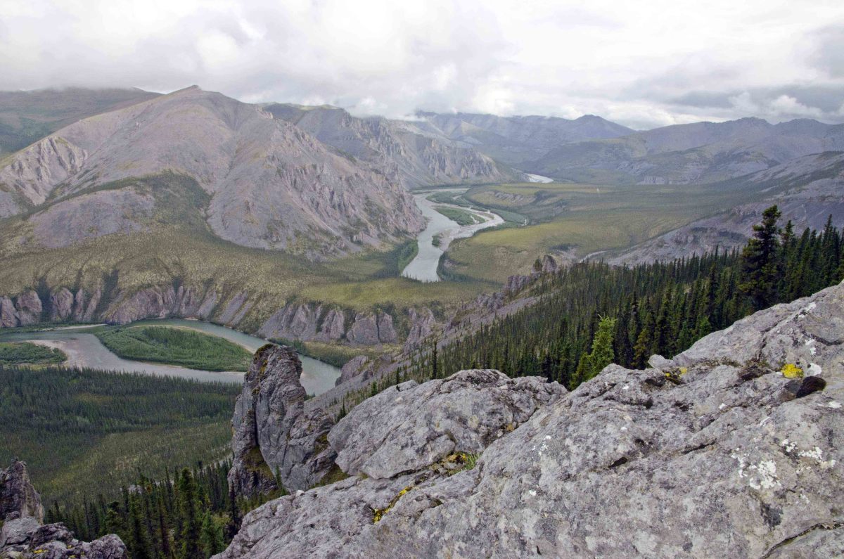 Deep canyons and high ridges along Yukon’s Hart River.