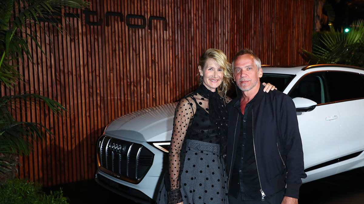 Audi Celebrates the 71st Emmys Description: LOS ANGELES, CALIFORNIA - SEPTEMBER 19: (L-R) Laura Dern and Jean-Marc Vallée attend the Audi pre-Emmy celebration at Sunset Tower in Hollywood on Thursday, September 19, 2019. (Photo by Joe Scarnici/Getty Images for Audi)