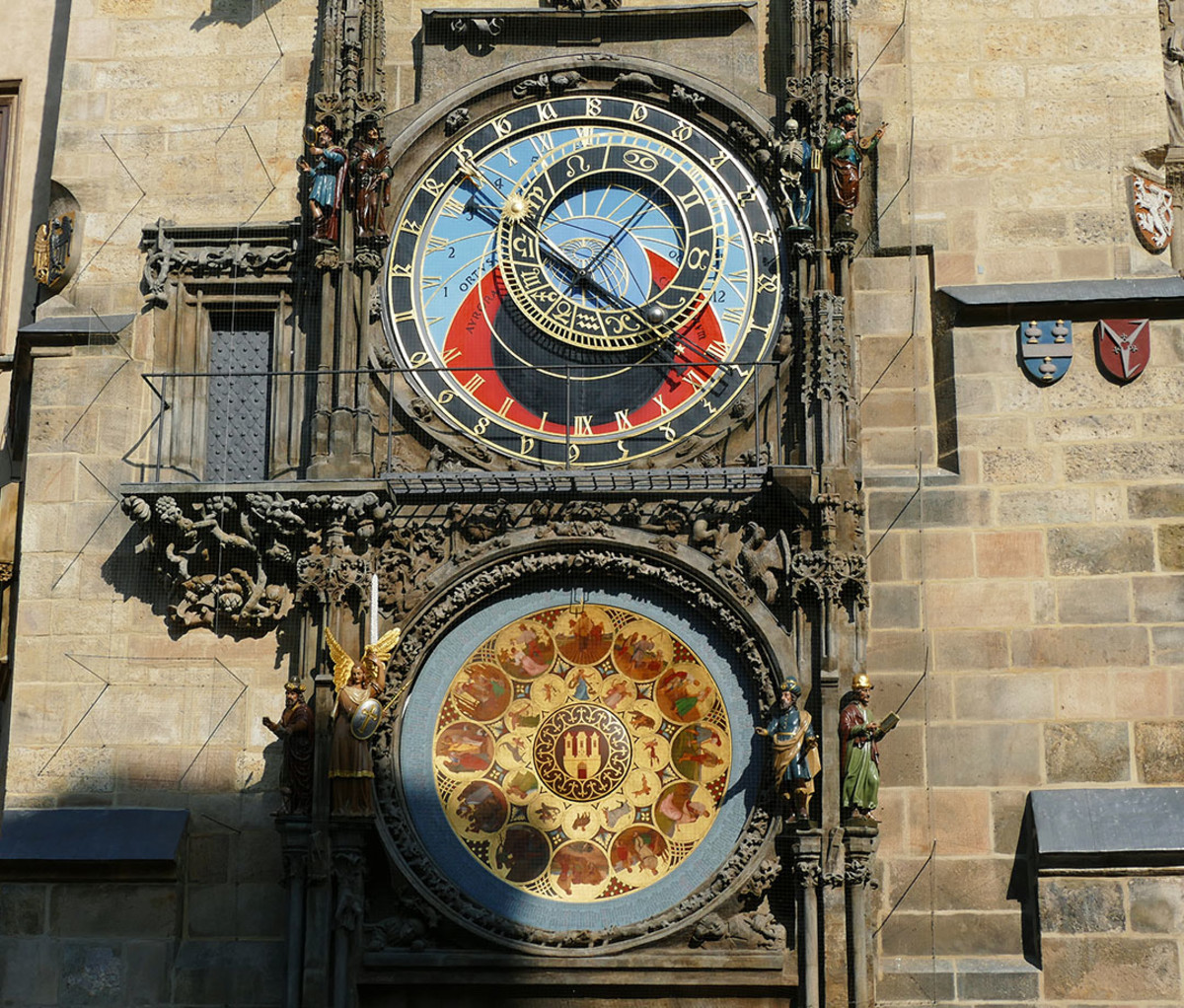 The medieval astronomical clock at Old Town Hall in Prague