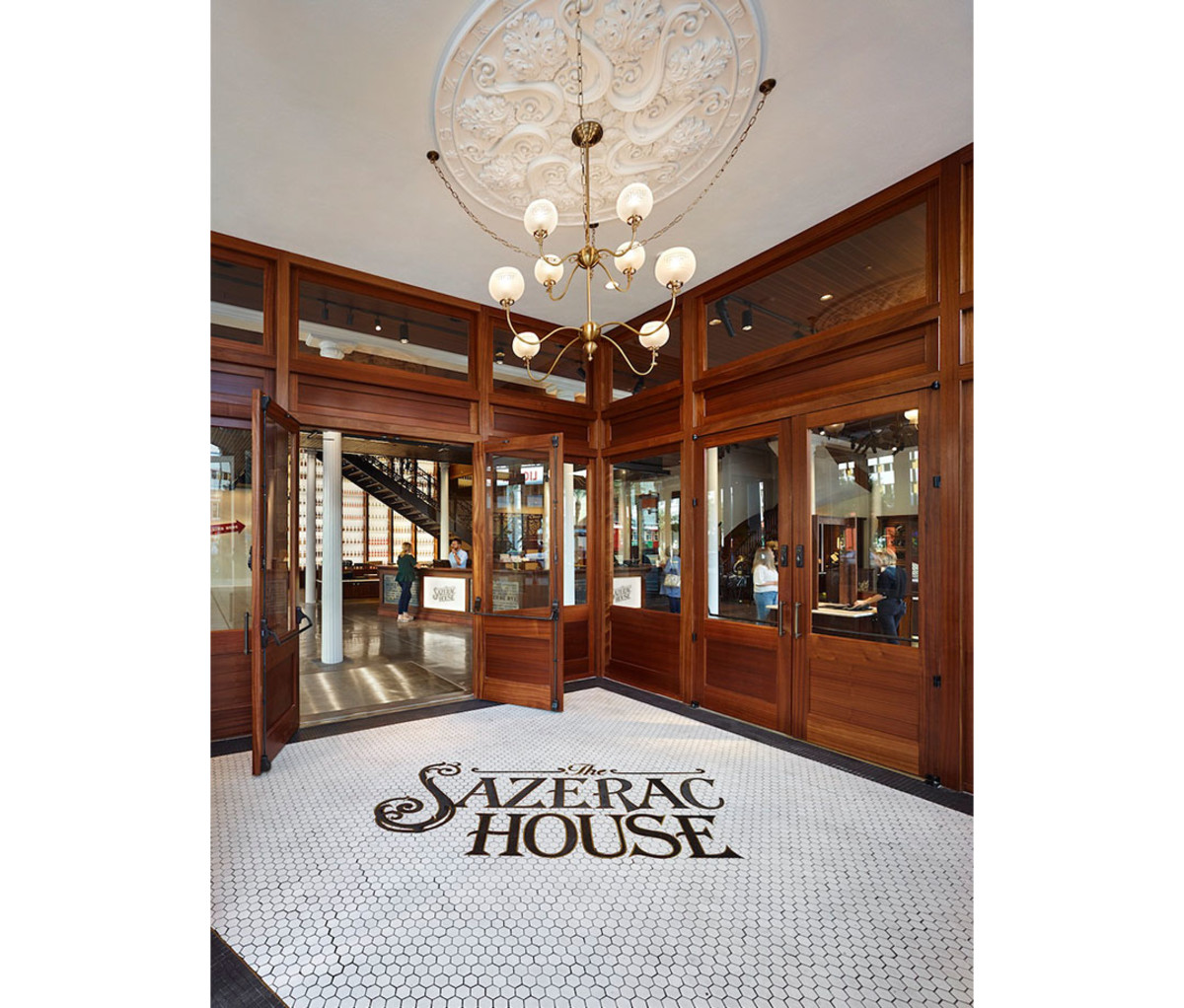 The foyer of the newly opened Sazerac House