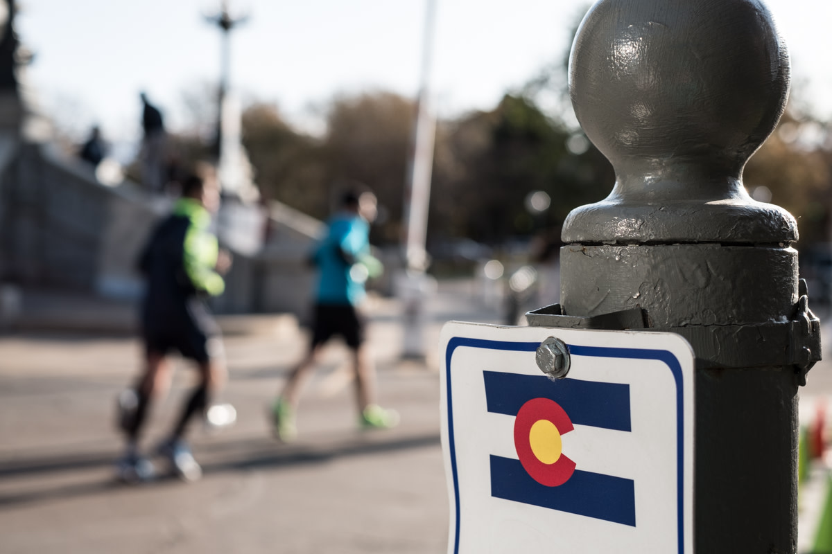 Denver Running and State Flag