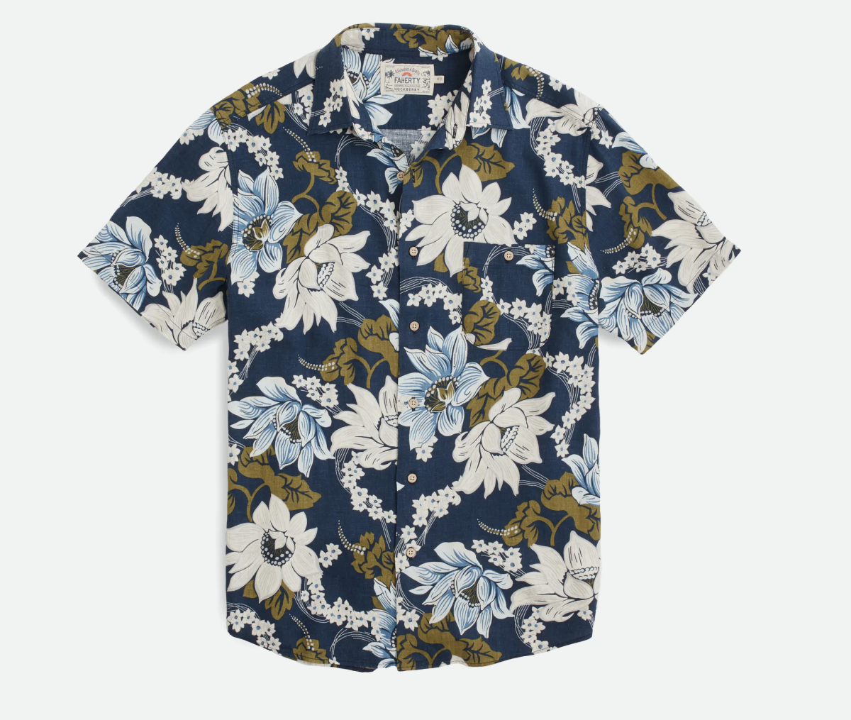 Faherty Brand Printed Floral Shirt