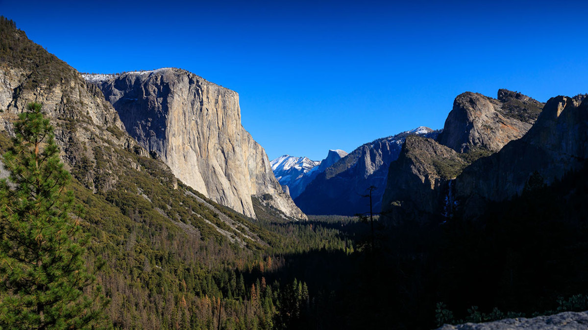 Yosemite National Park, California, USA - 08 Jan 2019 View of El Capitan from Tunnel View at Yosemite National Park; California during the partial U.S. government shutdown; where limted services and facilities are in place. 8 Jan 2019