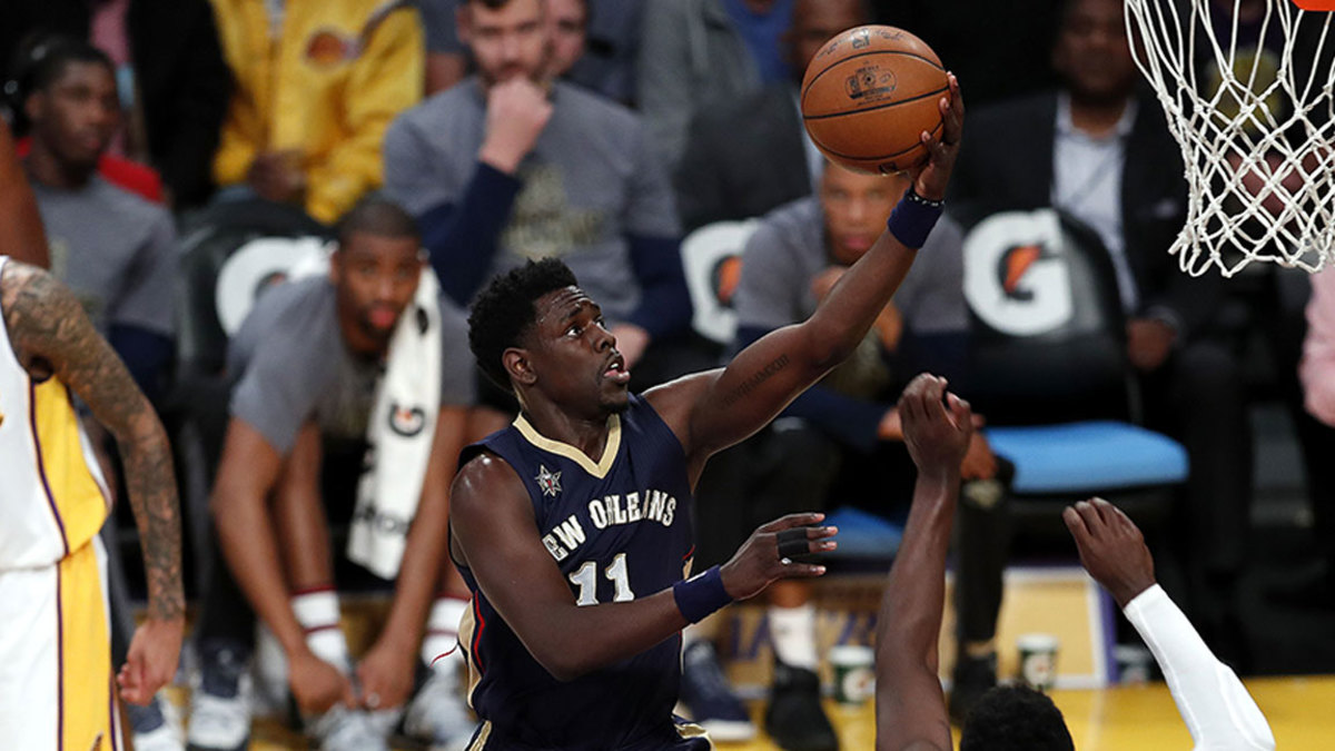 New Orleans Pelicans at Los Angeles Lakers, USA - 05 Mar 2017 Jrue Holiday, Julius Randle, Brandon Ingram and D'Angelo Russell 5 Mar 2017
