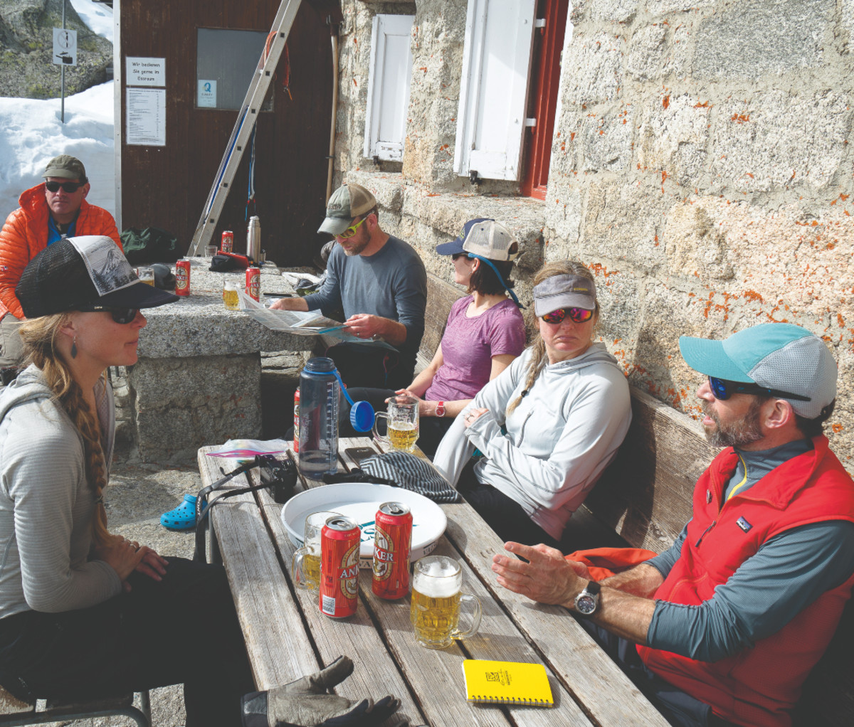 Celebrating with cold beers afterward