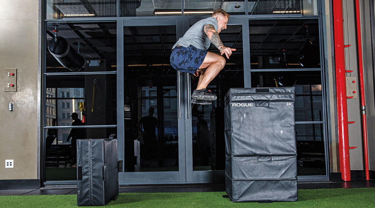 Erik Bartell Performing the Box Jump