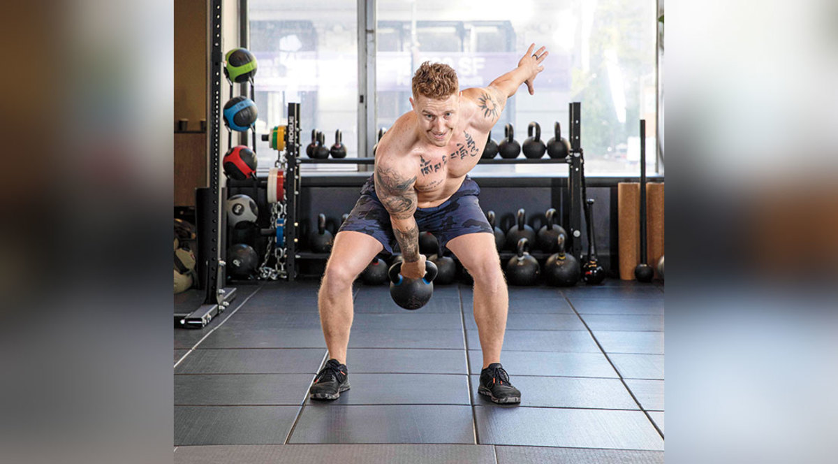 Erik Bartell Performing the Kettlebell Clean