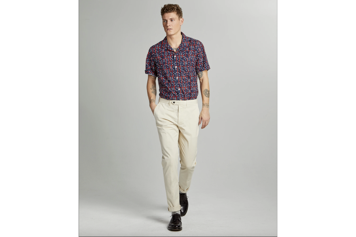 Slim Fit Tab Front Stretch Chinos