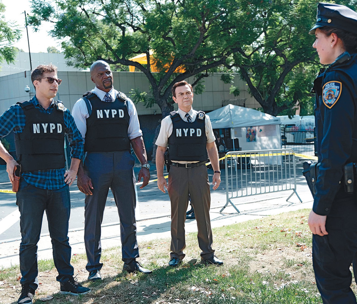On the set of "Brooklyn Nine-Nine."