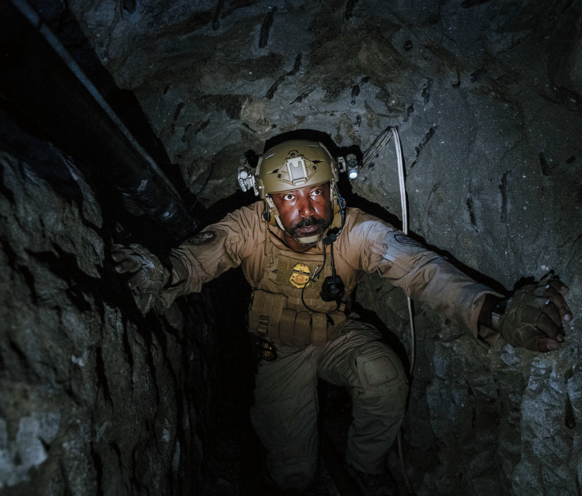Orlando Chavis explores a tunnel. “I don’t have fear,” he says, “just awareness of the environment.”