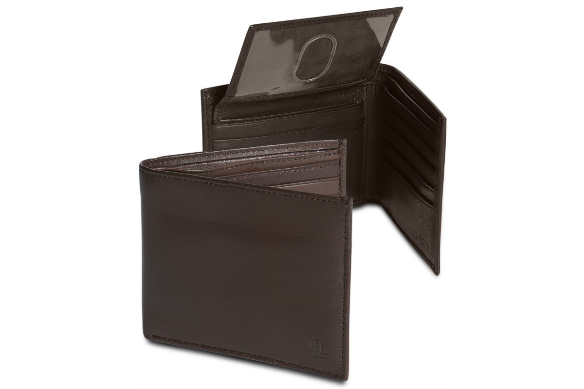 Ralph Lauren Burnished Leather Bifold Wallet