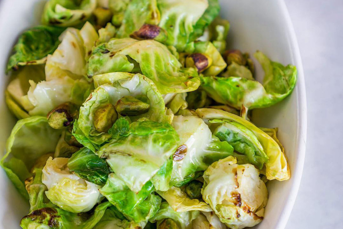 Brussels Sprouts with Pistachio (Credit Sam Marvin)