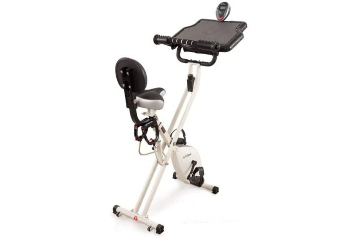 combination exercise bike and desk