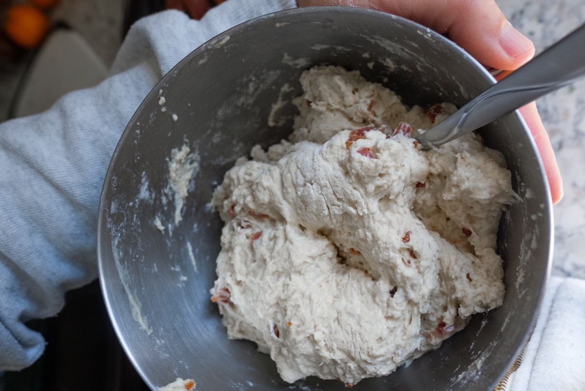 beer bacon bread dough