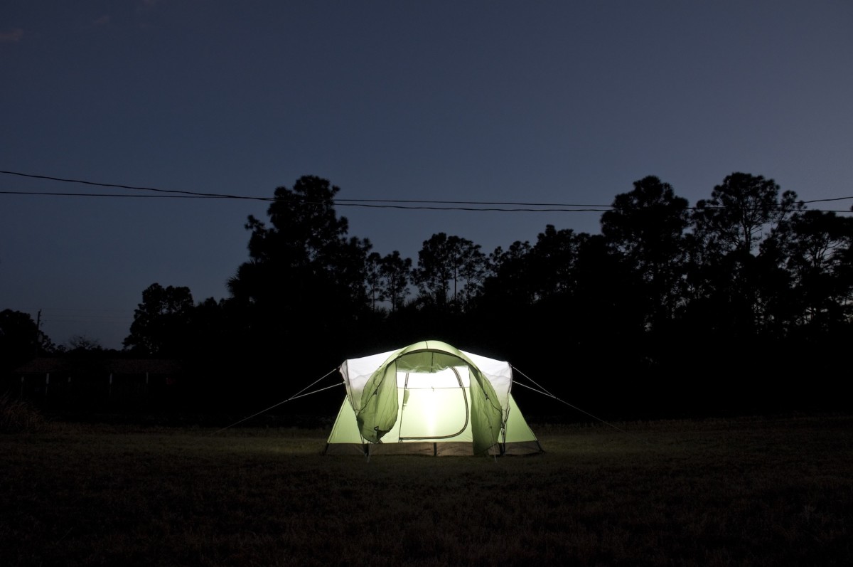 tent backyard