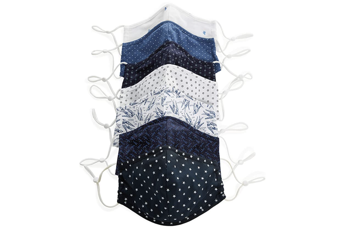 Perry Ellis Reusable Fabric Face Masks 6 Pack
