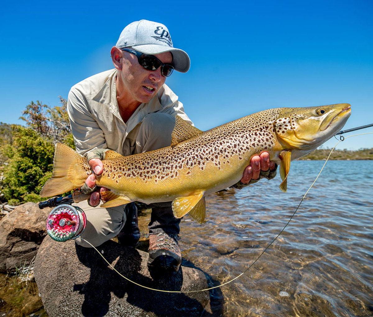 Fishing for trout in Tasmania’s Western Lakes region