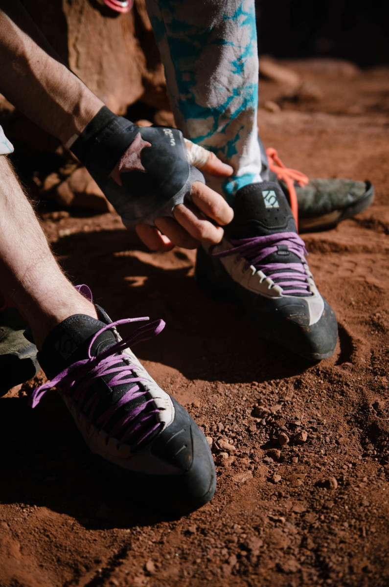 Five Ten climbing shoe