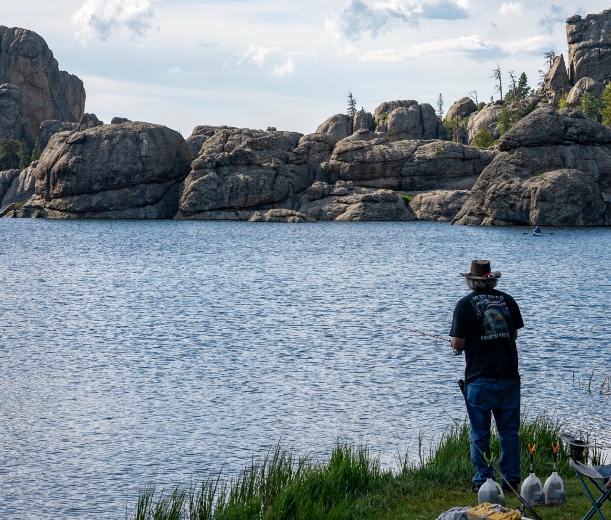 Sylvan Lake in the Black Hills of South Dakota is a beautiful vacation destination for fishing and hiking
