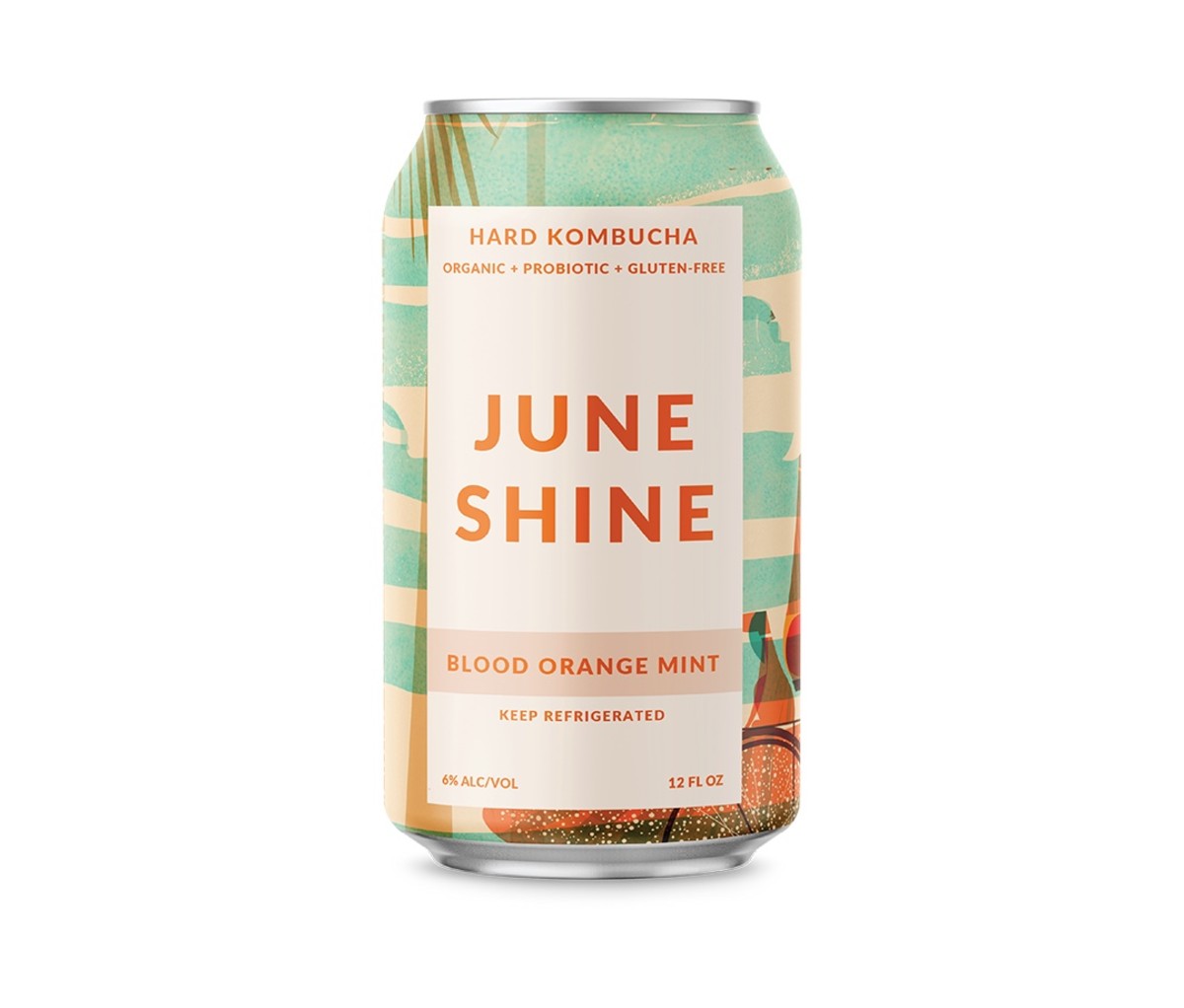 JuneShine Blood Orange Mint Hard Kombucha