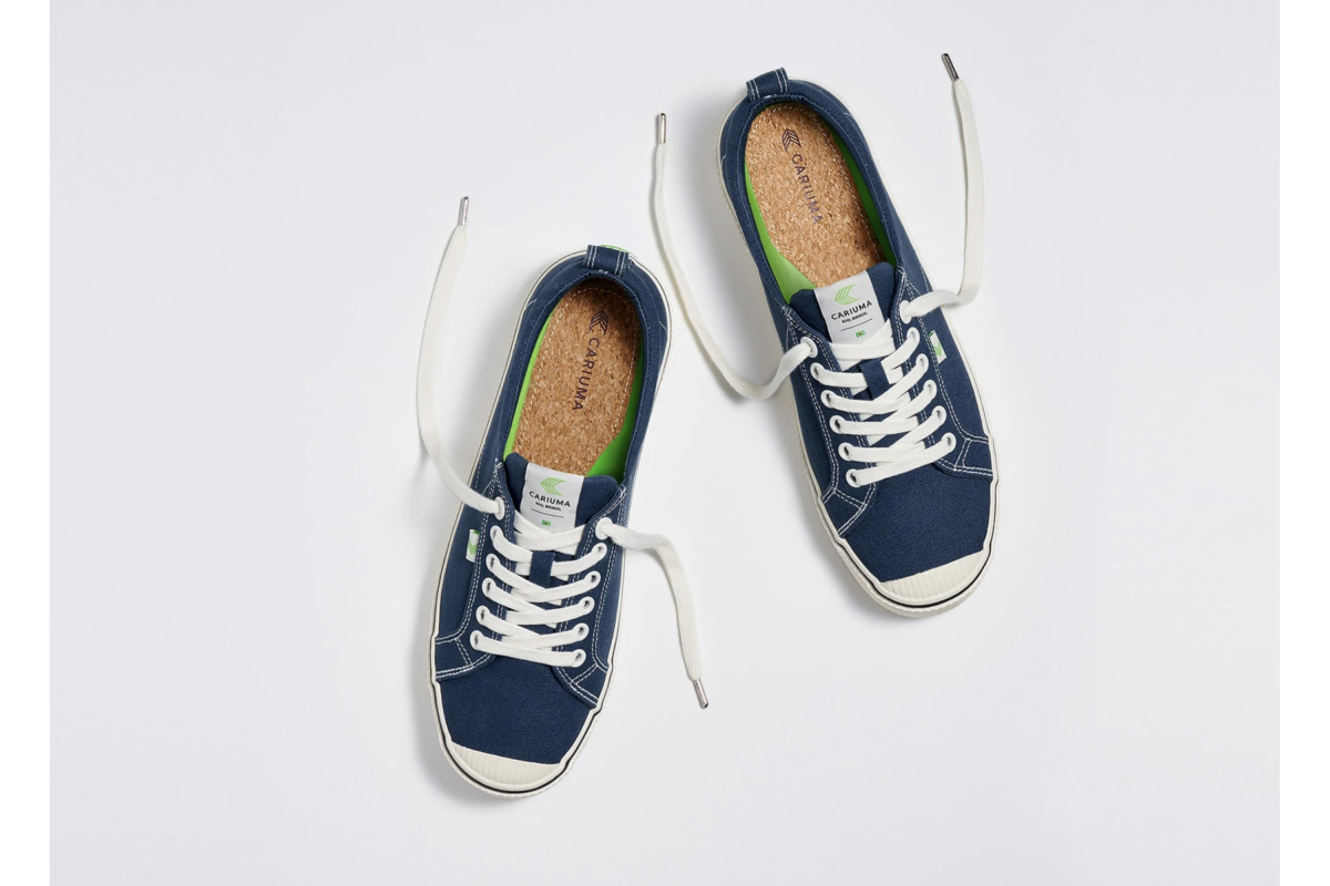 OCA Low Top Shadow Blue Stripe Canvas Sneakers