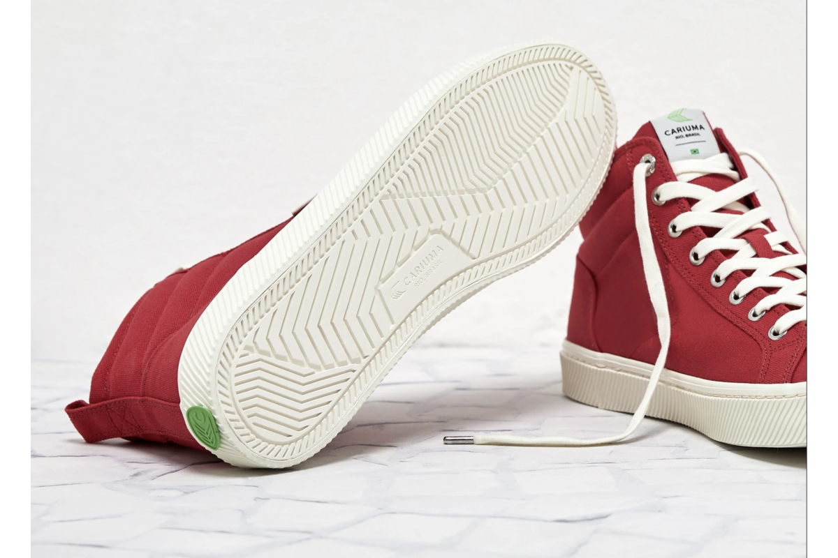 OCA High Top Red Canvas Sneakers