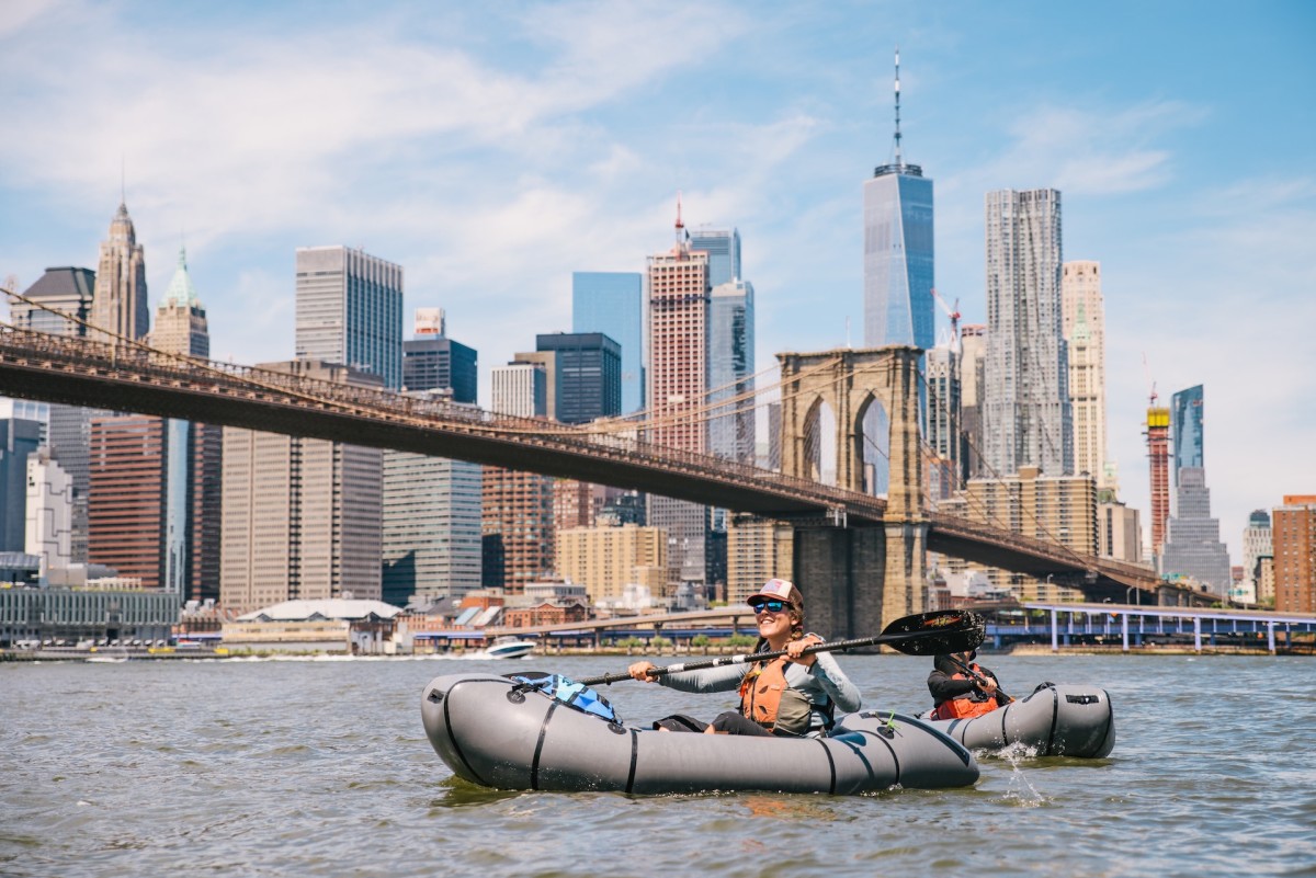 packrafting in New York City