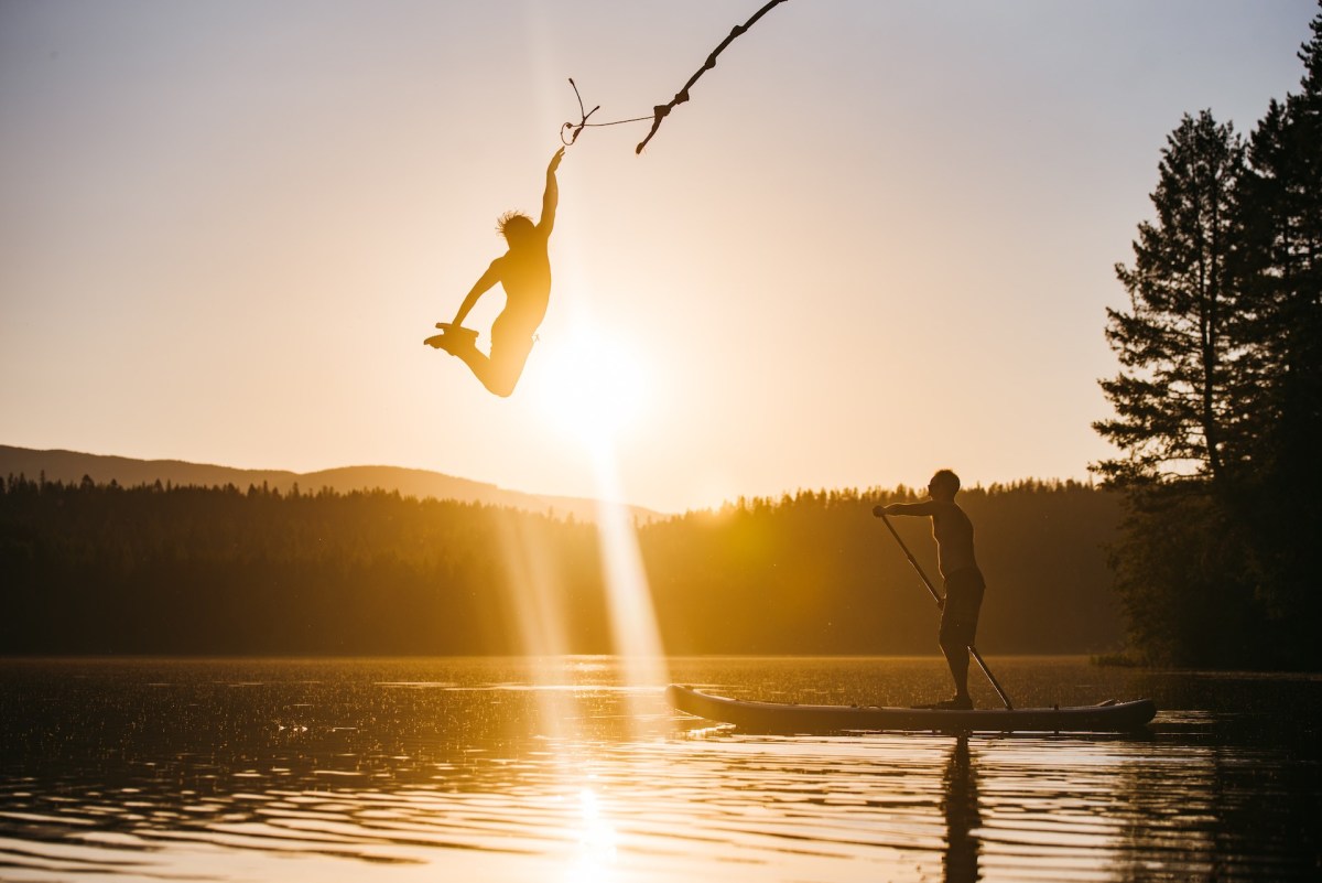 summer vibes SUP lake paddling