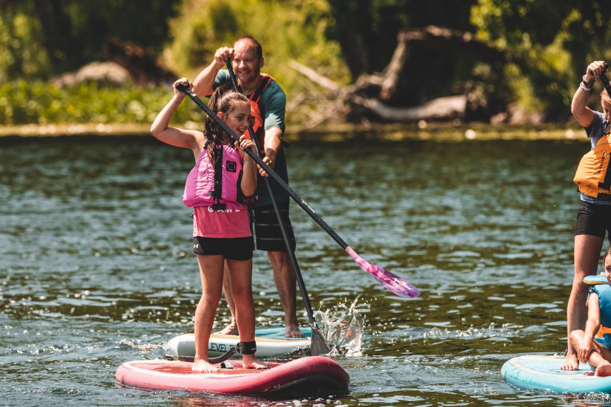family SUP standup paddleboarding
