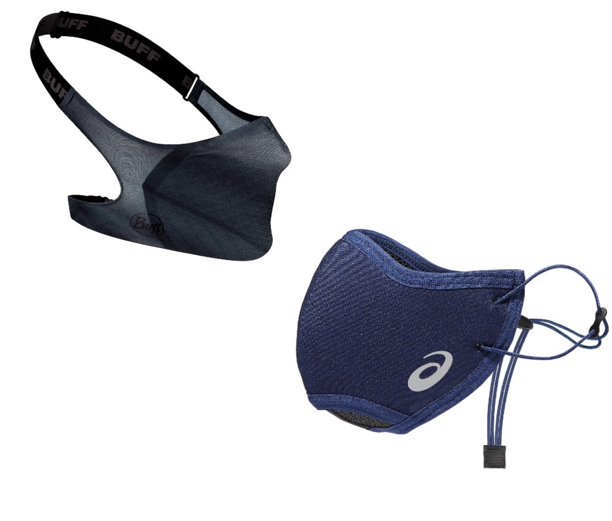 Buff Filter Mask and Asics Unisex Runners Face Cover