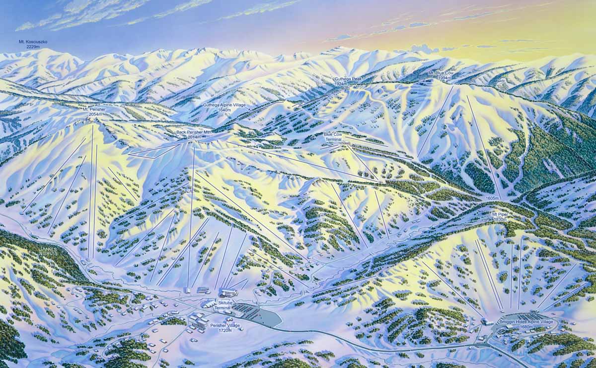 Australia ski resort map courtesy Perisher James Niehues