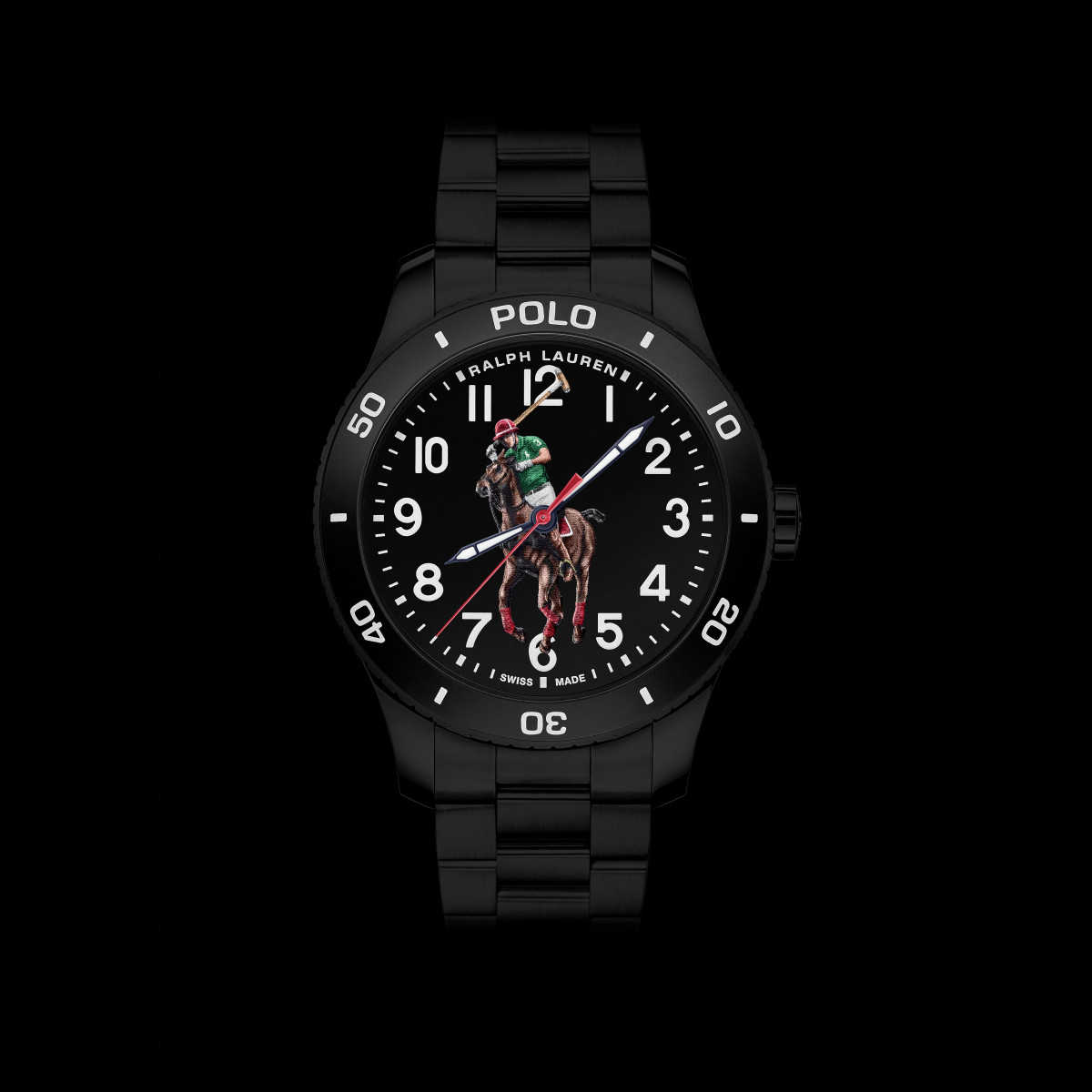 Polo Watch - Black on Black Steel Bracelet