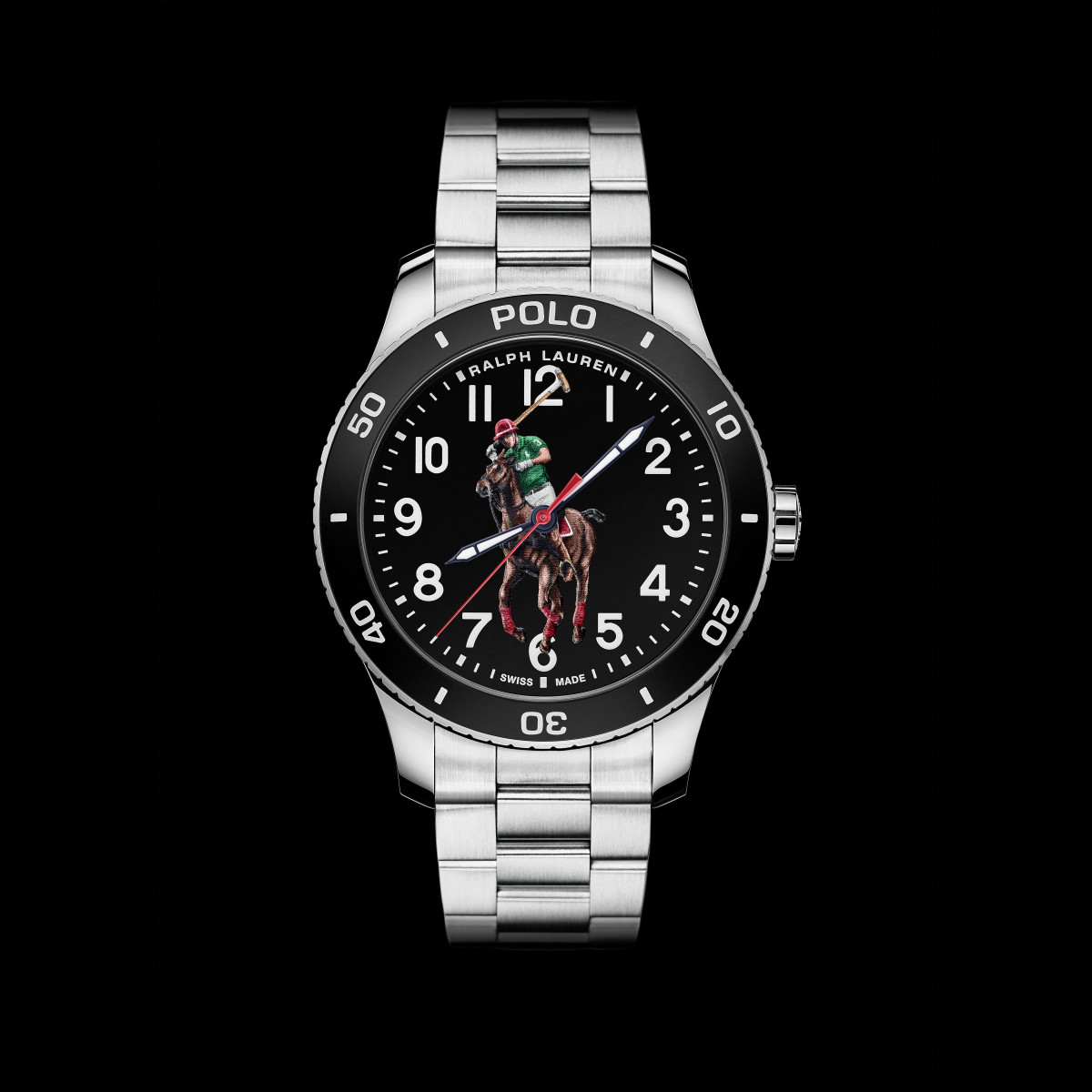 Polo Watch - Black on Steel Bracelet