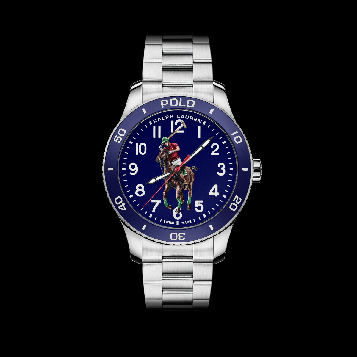 Polo Watch - Blue on Steel bracelet 
