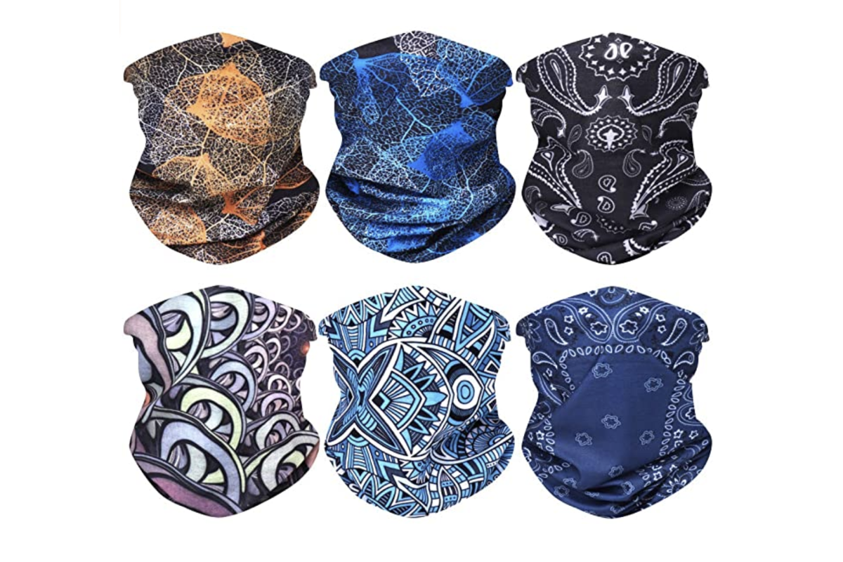Faybox Bandana Face Mask 6 Pack