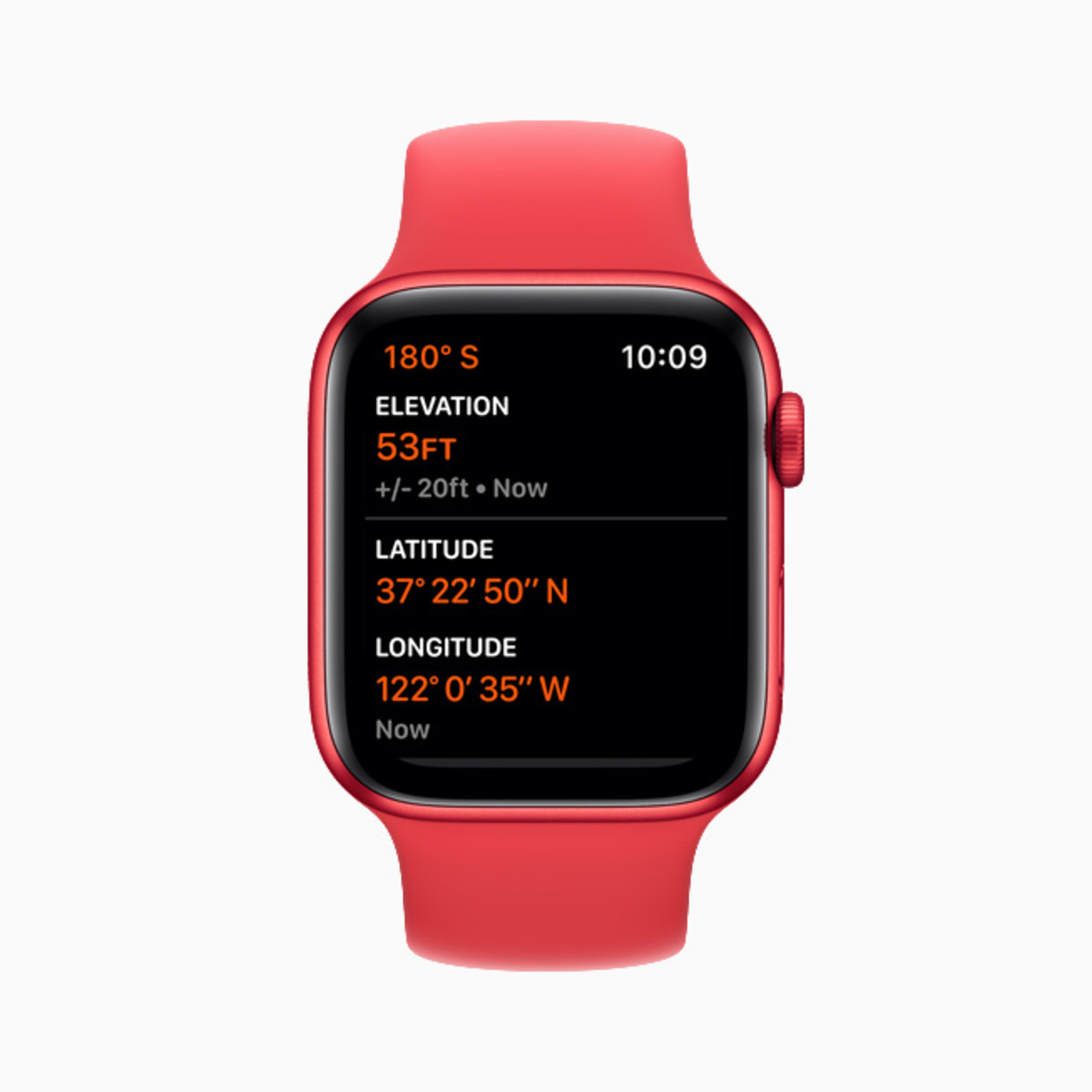 The always-on altimeter on Apple Watch Series 6 provides real-time elevation all day long.