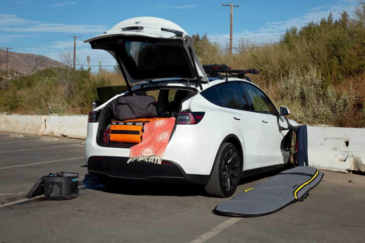 Testing the Tesla Model Y on an all-electric California surf trip hatchback