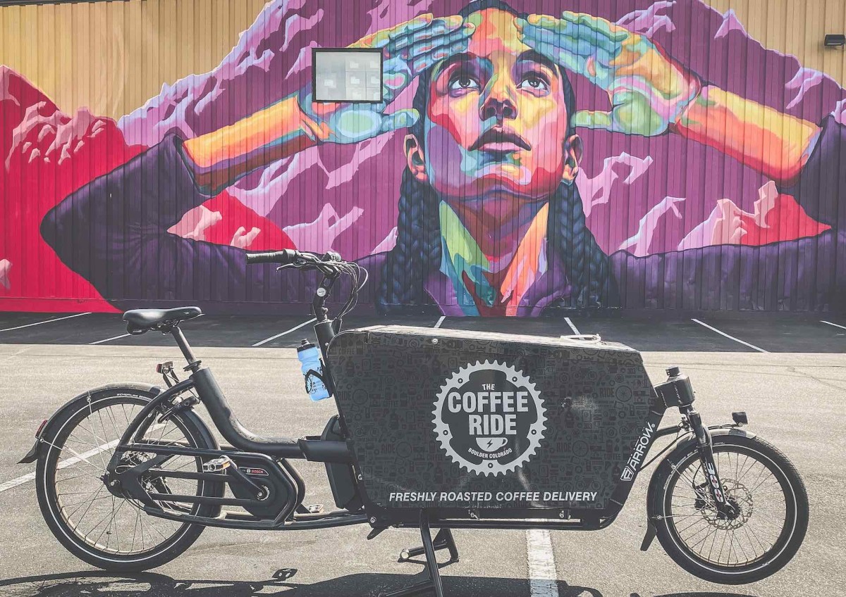 pedal assist e-bike coffee delivery