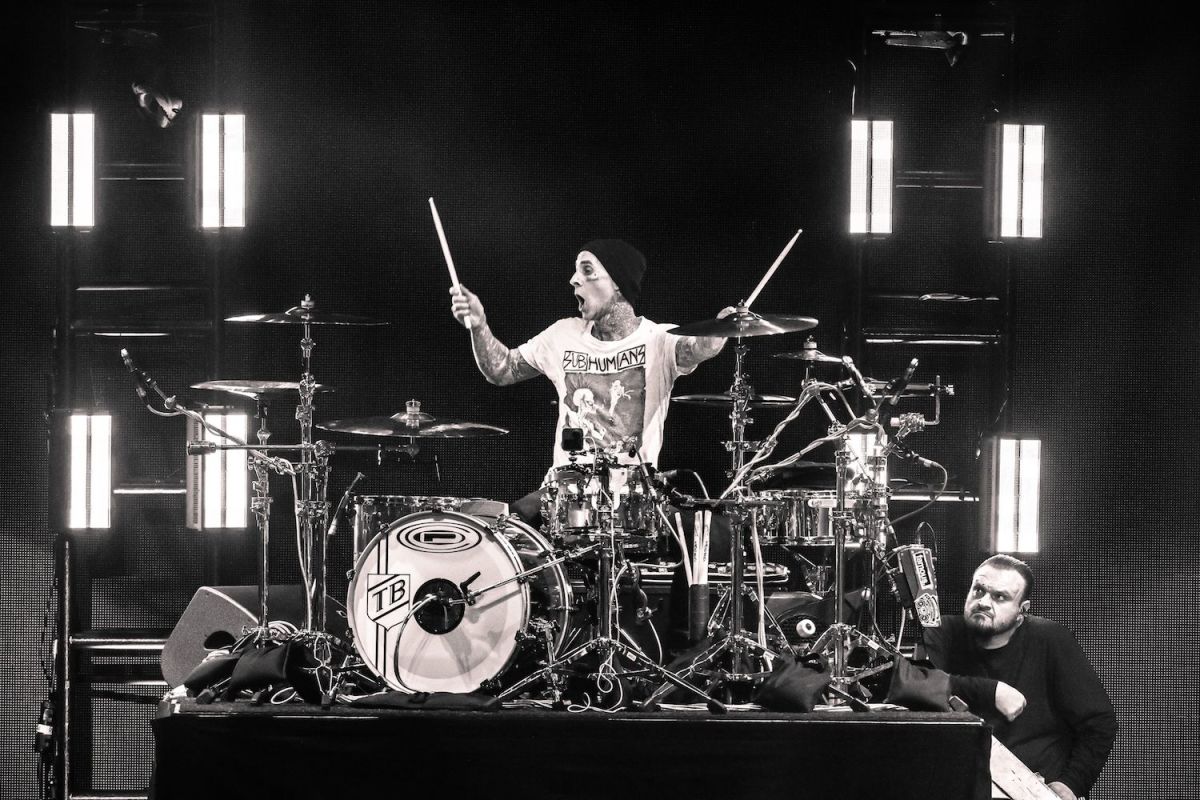 Travis Barker at work. 