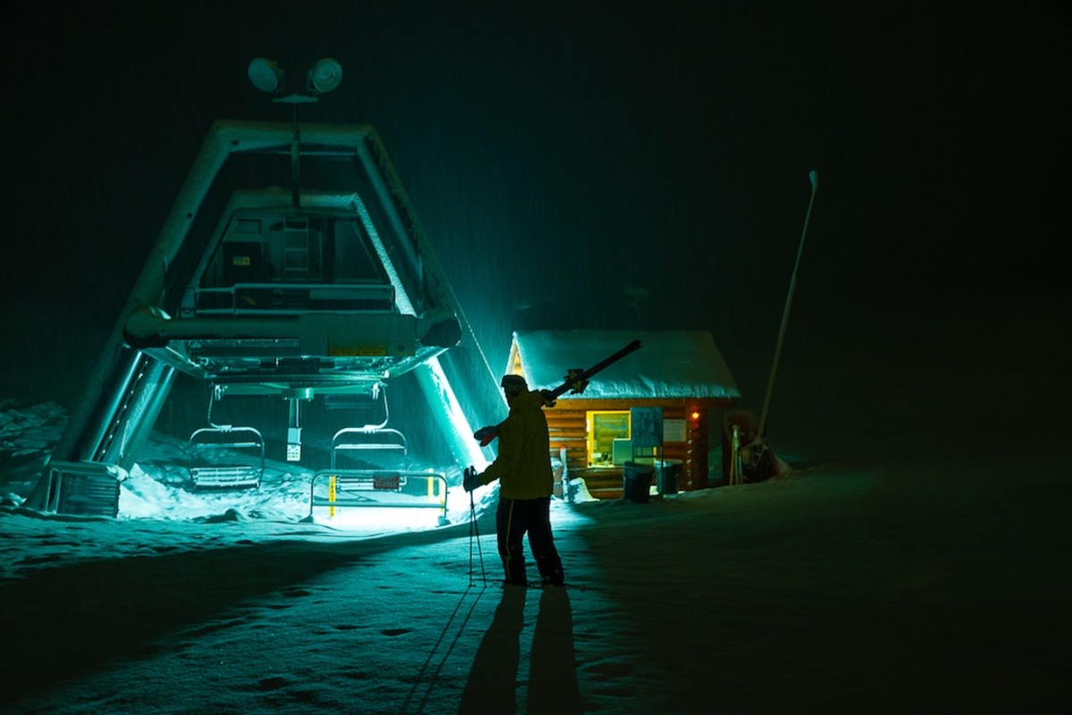 KC Deane skiing at Crystal Mountain.