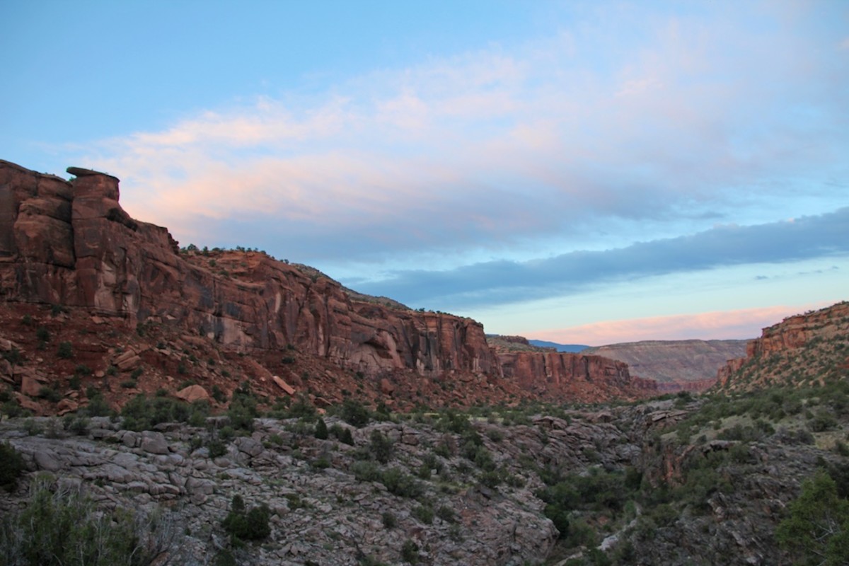 Sunset in Dominguez Canyon in Western Colorado